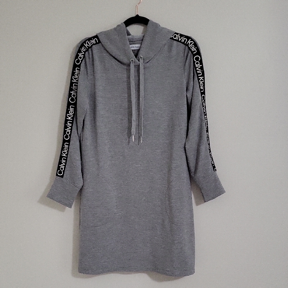 Calvin Klein Hooded Sweatshirt Dress